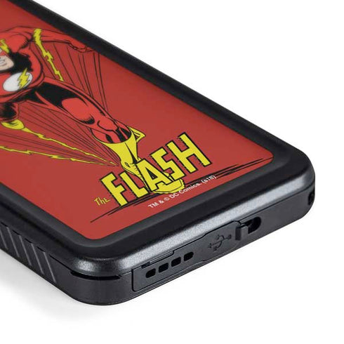 DC Comics The Flash Classic Action Pose Art Galaxy S24 Plus Waterproof Case